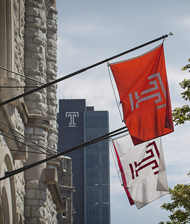 Temple University flags