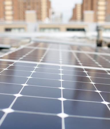solar panels at Marcus Garvey Village