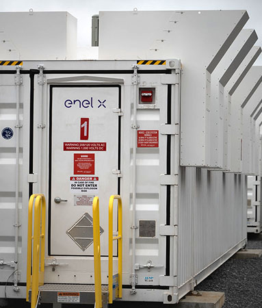 Battery Storage containers at Gateway Center in NYC
