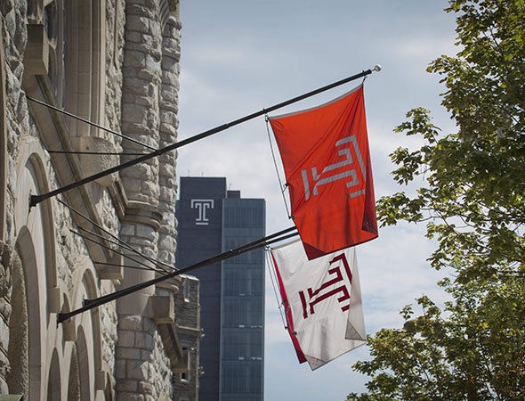 Temple University flags