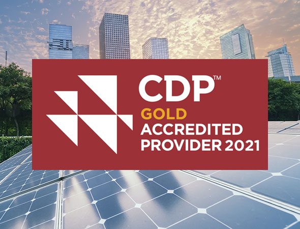 CDP logo over image of solar panels