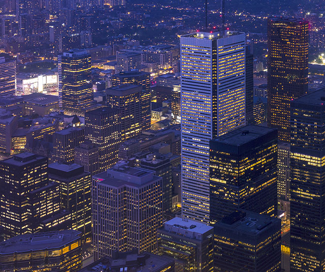 Toronto city at night