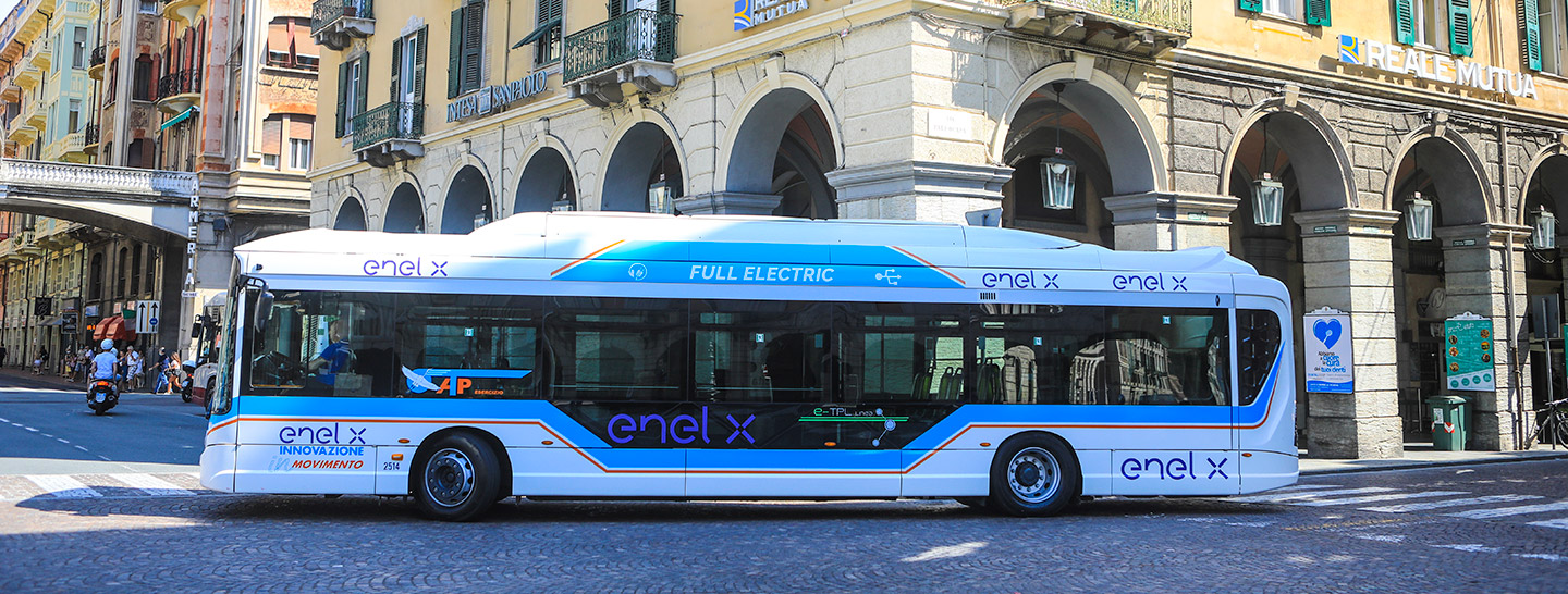 Enel X zero-emissions bus in Savona