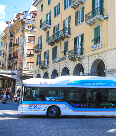 Enel X zero-emission bus in Savona