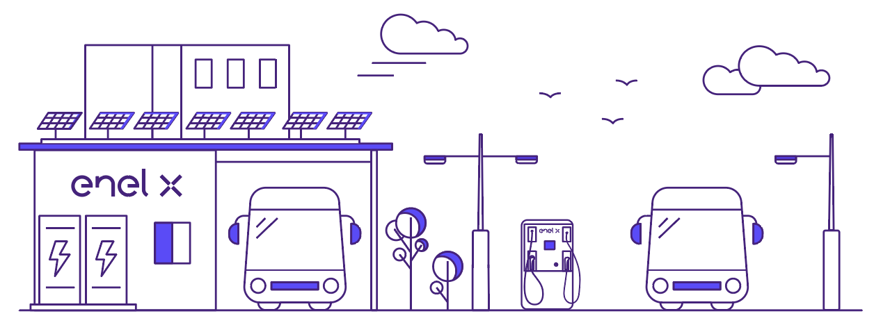 EV charging stations, solar and battery storage hardware from Enel X